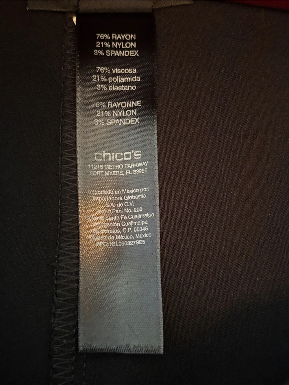 Chico's So Slimming ankle pants w/ tassel & beaded hem - size US M/8 (Chico’s 1) - Picture 8 of 9